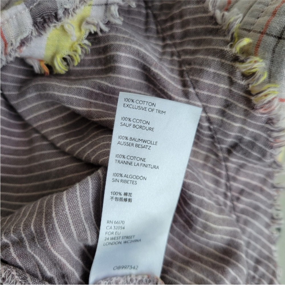 We The Free Cotton Button-up Blouse Size L with Raw Hem - Picture 5 of 6